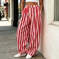 thumbnail image 3 of Cfrylhy Womens Striped Jeans Wide Leg Baggy Denim Pants Trendy Casual Trousers with Pockets, 3 of 7