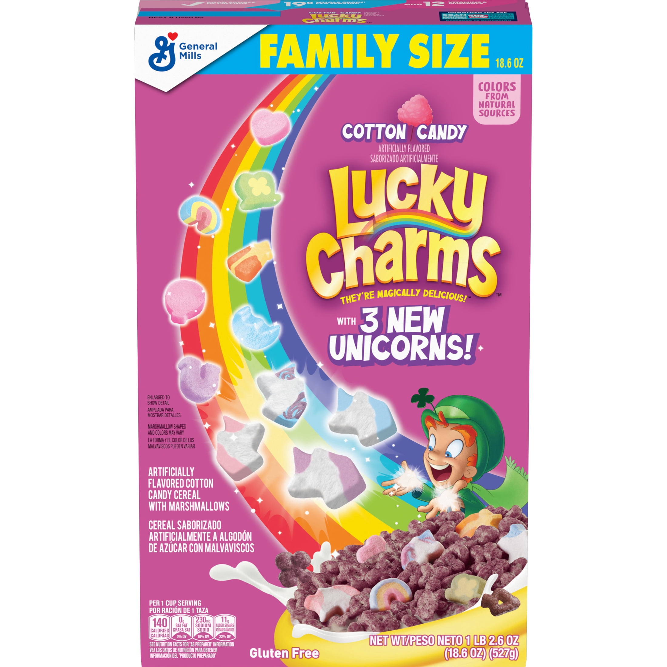 Lucky Charms Unicorn Magic Breakfast Cereal Family Size