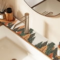 thumbnail image 2 of Yayeee Faucet Mat for Kitchen Sink 14.7" Diatomite Long Splash Guard Pad, Brown Christmas Trees, 2 of 7