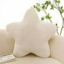 Btomtd Star Shape Throw Pillow Cream Velvet Pillow Soft Decor Pillow Accent Cushion Pillow Bedroom Gift Pillow 23.62 x 23.62inch ,White-XL