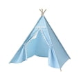 thumbnail image 4 of Tipi para niños, tienda de juegos, tienda de juegos para niños para interior y exterior, tipi indio creativo, tienda de interior para picnics, azul, 4 of 8