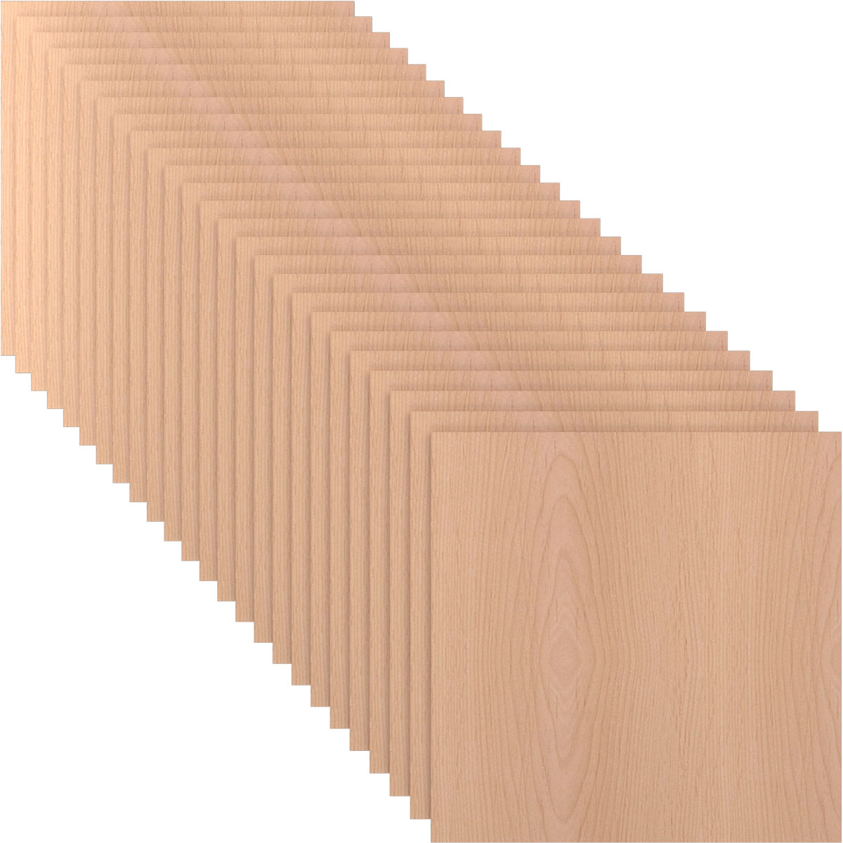 Ekena Millwork 11 3/4"W x 11 3/4"H x 1/4"T Wood Hobby Boards, Alder (25-Pack)