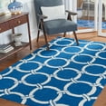 thumbnail image 2 of SAFAVIEH Four Seasons Soren Geometric Polyester Area Rug, Navy/Ivory, 3'6" x 5'6", 2 of 8