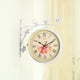 thumbnail image 5 of Decoración de reloj de colgante de pared silenciosa antigua de con Gloria Reloj de pared de doble cara, 5 of 8