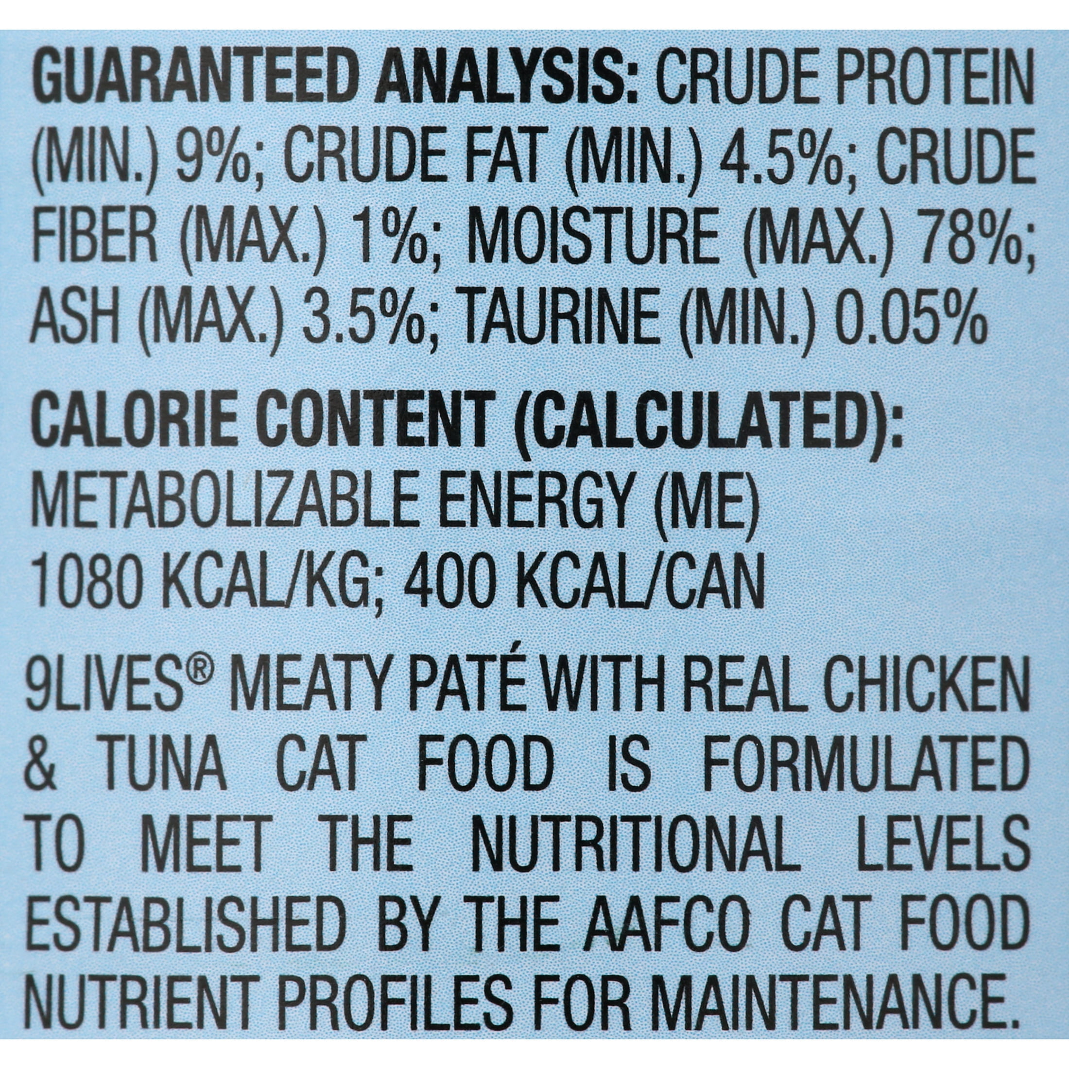 (2 pack) 9Lives Meaty Paté with Real Chicken & Tuna Wet Cat Food, 13-Ounce, 12 Count