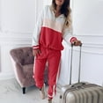 thumbnail image 4 of SELONE Lounge Sets for Women 2 Piece Outfits Pants Sets Tracksuit Sweatshirt Pants Sets Sport Long Sleeve Wear Casual Suit Sets 5-Red S, 4 of 9