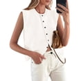 thumbnail image 1 of Chaleco sin mangas PRETTYGARDEN 2025 blanco talla L, 1 of 8