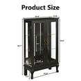 thumbnail image 4 of HIUU Small Glass Display Cabinets,Glass Curio Cabinet Display Case with Lights,China Cabinets with Doors(Black), 4 of 8