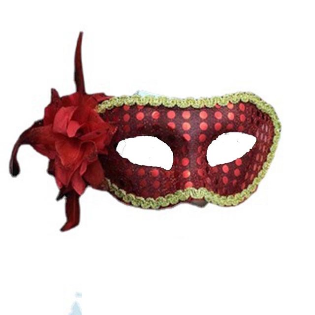 Máscara para Halloween, cabeza plana, diseño de flores, cosplay, para mujer