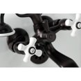 thumbnail image 4 of Kingston Brass KS265PXORB Kingston Three-Handle 2-Hole Tub Wall Mount Clawfoot Tub Faucet with Hand Shower in Oil Rubbed Bronze, 4 of 7