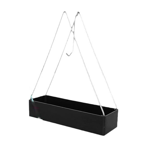 Hanging Planter Indoor Black Rectangular Planter Box for Herbs Succulents Wall Mount for Home Patio Balcony Decor Gift for Plant Lovers