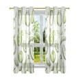 thumbnail image 7 of Yayeee Window Curtains Set of 2 for Living Room Light Filtering 63"x42", Kiwi Leaves Fruit Pattern, 7 of 7