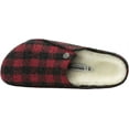 thumbnail image 2 of Women's Birkenstock Zermatt Shearling Clog Slipper Plaid Red/Natural Wool 37 N, 2 of 3