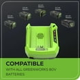 thumbnail image 4 of Greenworks PRO 80V Lithium Ion Single Port Rapid Battery Charger, 4 of 6