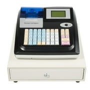 48 Keys Cash Registers with Drawer Box Cash Register for Small Business, Electronic Cash Register Digital LED Display for Retail Store, Supermaket, Restaurant etc (Black)