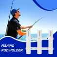 thumbnail image 4 of Portable Slotted Fishing Rack Polymer Supporting Rod Gadgets Holder Protector Slotted Storage Boat Wall Mounted Bracket Holders 3 Tubes Link Supplies White, 4 of 6