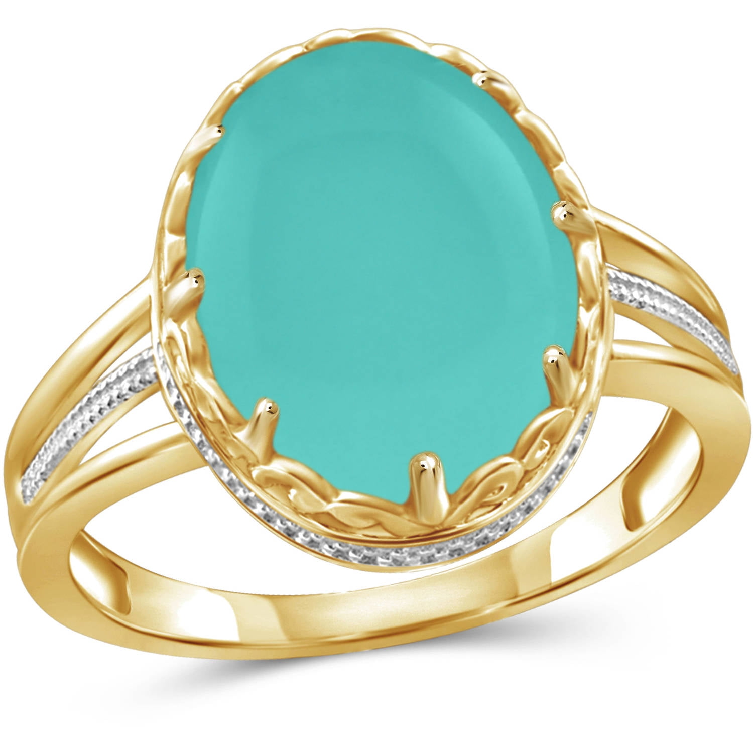JewelersClub 6-3 4 Carat T.G.W. Chalcedony 14kt Gold over Silver Fashion Ring by JewelersClub