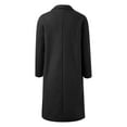 thumbnail image 4 of Women's Winter Wool Mid Length Coat Notched Lapel Buttoned Trench Coat Coat, 4 of 5