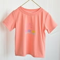 thumbnail image 5 of Gubotare Girls Clothes Cute Girl's Crop Top Graphic Tee Summer Round Neck Short Sleeve T Shirts (Orange,Size 1-2 Years), 5 of 5