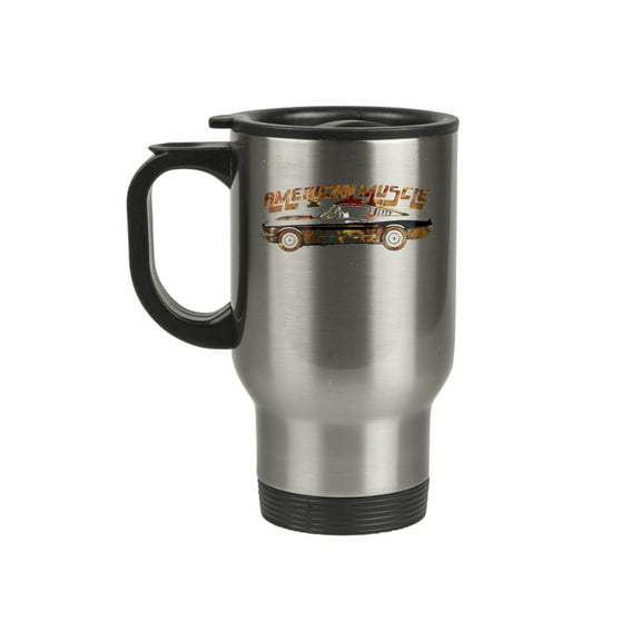 Stainless Steel Travel Coffee Mug for Car Lovers – 14 oz American Muscle Gift