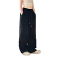 thumbnail image 4 of LIaqionyy Sweatpants for Girls Wide Leg Baggy Casual Drawstring Elastic Waist Casual Joggers Pants with Pockets, 4 of 6