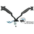 thumbnail image 2 of ErgoMax Counterbalance LCD VESA Universal Tilt 2-Screen Desk Mount w/USB Port, 23.4 Inch Tall, 2 of 6