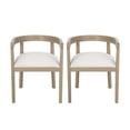 thumbnail image 2 of Noble House Contemporary Arm Chair Set of 2,Plush Upholstered,Beige, 2 of 11