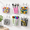 Clear, variant on 6-Pack Black Grid Wall Hanging Cups with Hooks, Gridwall Shelf Storage Organizers