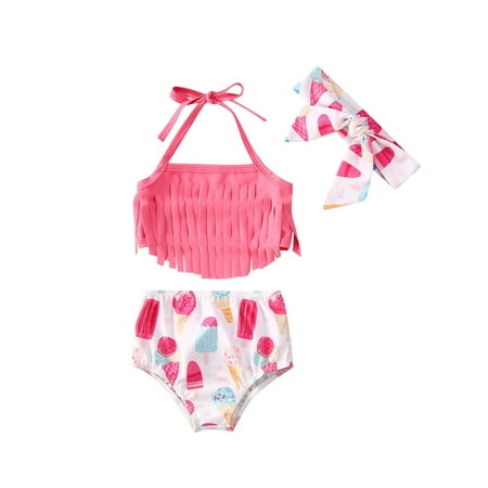 Toddler Kids Baby Girls Tankini Bikini Swimwear Swimsuit Bathing Suit ...