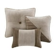 thumbnail image 3 of Gracie Mills Barlow 7-Piece Comforter Set Taupe Chocolate Brown GRACE-3212 Micro Corduroy, 3 of 3