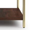 thumbnail image 3 of Simpli Home Skyler SOLID MANGO WOOD and Metal 34 inch Wide Square Industrial Coffee Table in Dark Brown / Gold, 3 of 4
