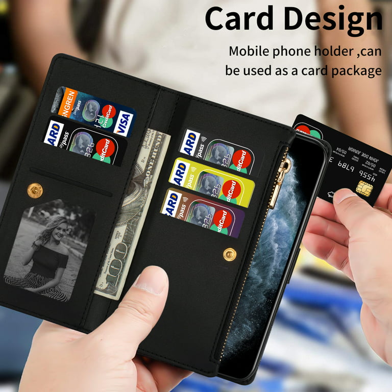 For Samsung Galaxy Z Fold 5 Card Holder Wallet Case Magnetic Clasp