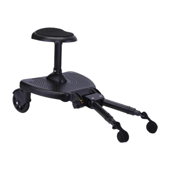 HILABEE Standing Board for Most with Wheels with Detachable Seat Pram Pedal Black