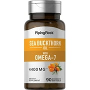 Sea Buckthorn Oil 4400mg | 90 Softgels | with Omega-7 | by Piping Rock