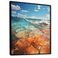 thumbnail image 2 of Designart "Sunlit Coastline Beach Photo VI" Nautical & Beach Floater Framed Canvas Print, 2 of 7
