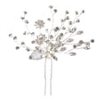 thumbnail image 1 of EeaseMX Exquisita horquilla para el pelo de boda, horquillas con hojas y flores, tocado nupcial., 1 of 8