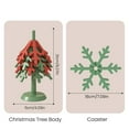 thumbnail image 5 of Shoreew 4Pcs Christmas Tree Coasters with Base Silicone Drink Coasters Thermal Pot Holder Insulation Pads for Table Protection Festive Decor, 5 of 7