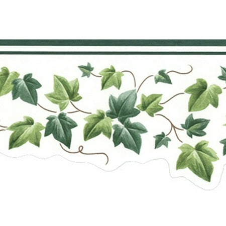 Barbie Wallpaper Border - 879405 Narrow Scalloped Ivy Wallpaper Border