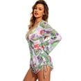 thumbnail image 3 of Cadmus Women's 3 Piece Swimsuits Tropical Print Bikini Set with Cover Up,010, Large, 3 of 7