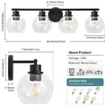 thumbnail image 5 of Bathroom mirror front light makeup light vanity light vanity restroom sink mirror light, 5 of 5