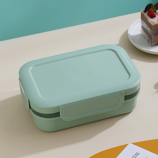 Fiambrera Bento Apilable, Almacenamiento De Alimentos a Prueba De Fugas, Recipientes De Plstico Grueso Utensilios a Juego, Para La Oficina Viajes, Preparacin De Comidas Porttil, Diseo, UKHBMC