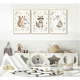 thumbnail image 3 of 3Pcs Woodland Animals Nursery Wall Art Watercolor Wild Animals Kids Room Wall Decor Cute Squirrel Raccoon Fox Prints Posters Kids Room Canvas Painting for Boys Room Girls Room Pictures d, 3 of 7