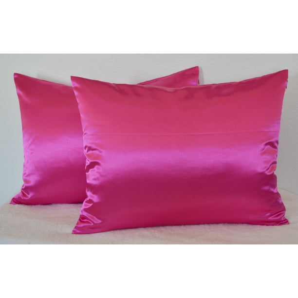 Aiking Home 350TC Bridal satin Pillow Cases, Zipper Closure (Pack of 2), Size 20''x30'', Queen