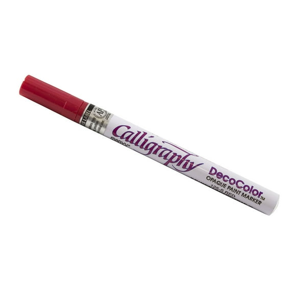 Marvy Uchida Calligraphy Opaque Paint Marker, Red, 1/Pack