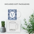thumbnail image 4 of Koyal Wholesale Ceramic Coffee Mug, Moroccan Monogram  V, 4 of 5