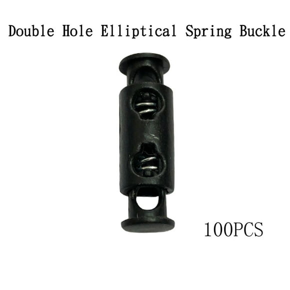 Hangs Accessories Elastic Locking Buckle Cord End Double Hole Cord Adjustment for Drawstrings Decoration 100PCS