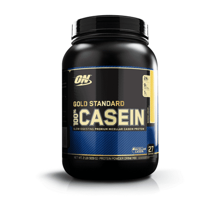 Gold Banana - Optimum Nutrition Gold Standard 100% Casein Protein Powder, Banana Cream, 24g Protein, 2 Lb