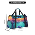 thumbnail image 3 of Kdxio Hawaiian Island Dolphin Travel Duffel Bag Gym Bag Weekender Travel Bag Gym Bag for Women &Men Airplane Travel Essentials for Flying, 3 of 7