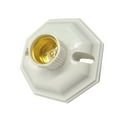 thumbnail image 1 of OULII Lamp Holder Socket Light Bulb Base Octagon White 1Pack, 1 of 5