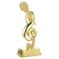 thumbnail image 1 of Trophée Microphone Récompense Fête Trophées Musique Karaoké Micro Récompenses Chant Or Doré Statue Musicale Note Goutte Discours, 1 of 7